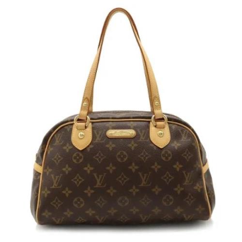 Louis Vuitton Vintage Pre-owned Canvas handvskor Brown, Dam