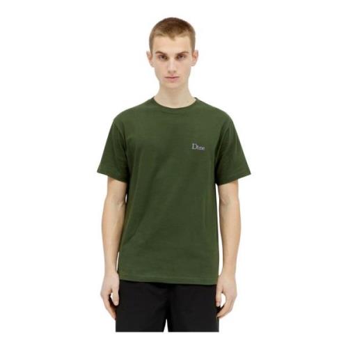 Dime Mtl Logo Bomull T-shirt Rund Hals Korta ärmar Green, Herr