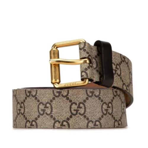 Gucci Vintage Pre-owned Laeder skrp Beige, Herr