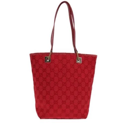 Gucci Vintage Pre-owned Canvas totevskor Red, Dam