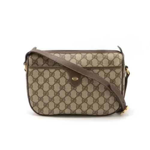 Gucci Vintage Pre-owned Laeder axelremsvskor Beige, Dam