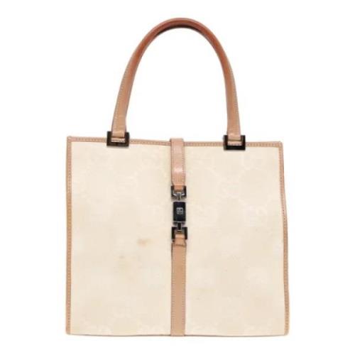 Gucci Vintage Pre-owned Canvas handvskor Beige, Dam