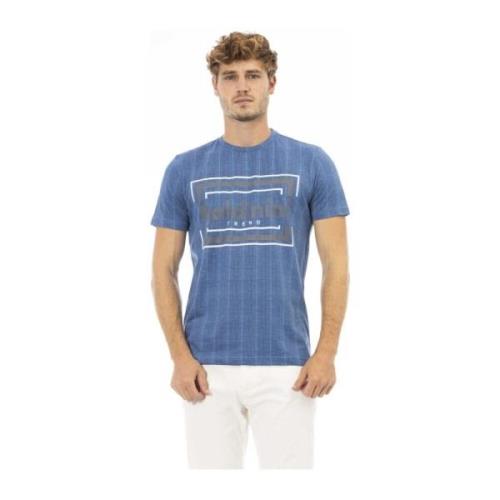 Baldinini Kortärmad Rund Hals T-shirt Blue, Herr