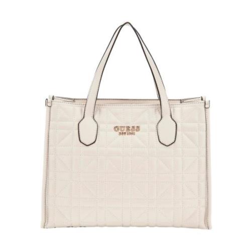 Guess Konvertibel Crossbody-väska Sten Beige, Dam