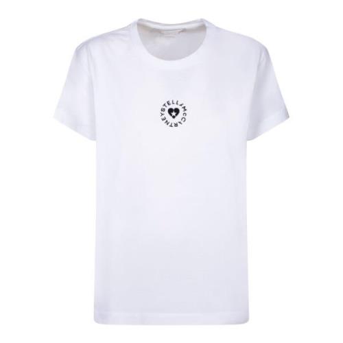 Stella McCartney Vit T-shirt Chic Stil White, Dam