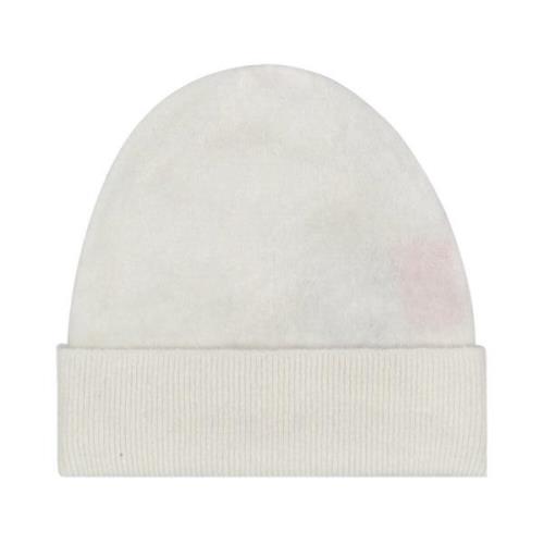 Absolut Cashmere Räfflad Cashmere Beanie Mössa Beige, Dam