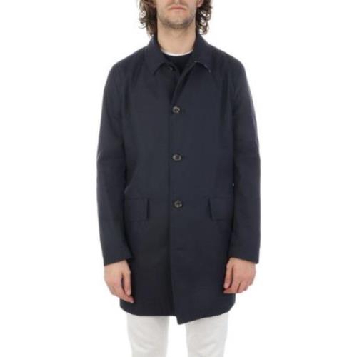 Aquascutum Blå Vattentät Trenchcoat Blue, Herr