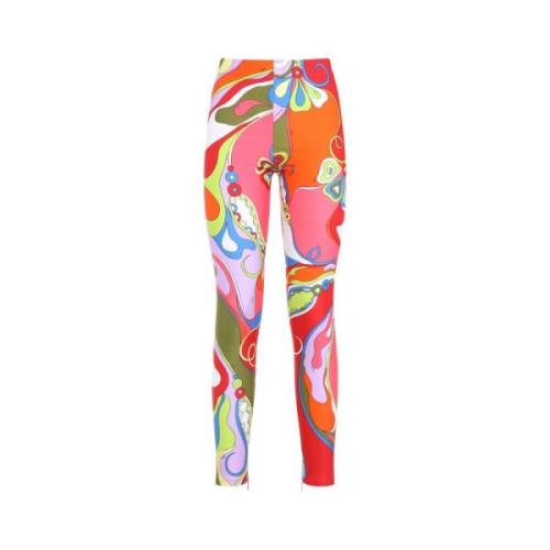 Emilio Pucci Multifärgade leggings för kvinnor Multicolor, Dam