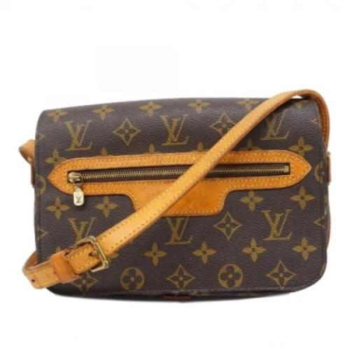 Louis Vuitton Vintage Pre-owned Tyg axelremsvskor Brown, Dam