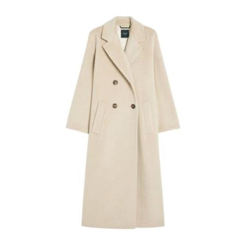 Max Mara Weekend Elegant ullblandad kappa Beige, Dam