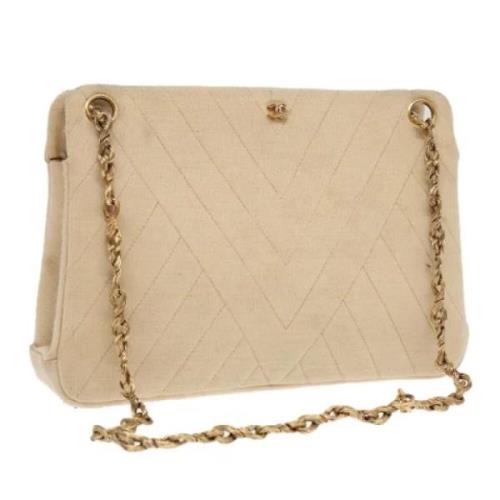 Chanel Vintage Pre-owned Laeder axelremsvskor Beige, Dam