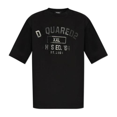 Dsquared2 T-shirt med logotyp Black, Herr