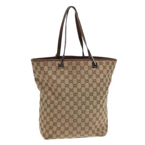 Gucci Vintage Pre-owned Canvas gucci-vskor Beige, Dam