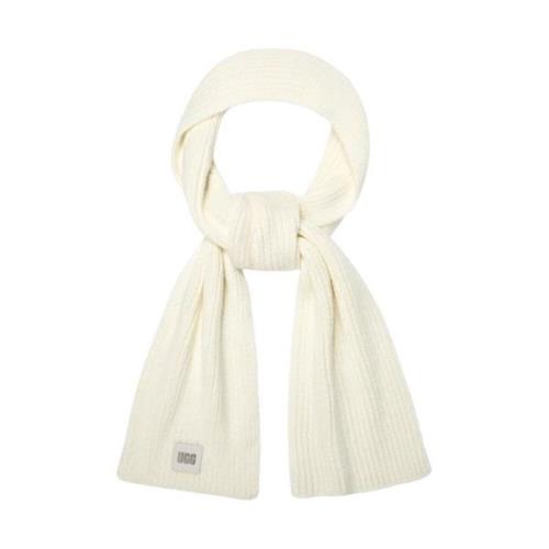 UGG Chunky Rib Scarf White, Dam