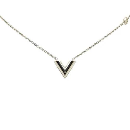 Louis Vuitton Vintage Pre-owned Metall halsband Gray, Dam