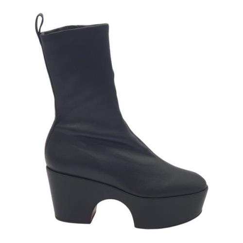 Clergerie Skulpturell Kil Ankelboot Black, Dam