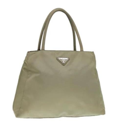 Prada Vintage Pre-owned Nylon prada-vskor Beige, Dam