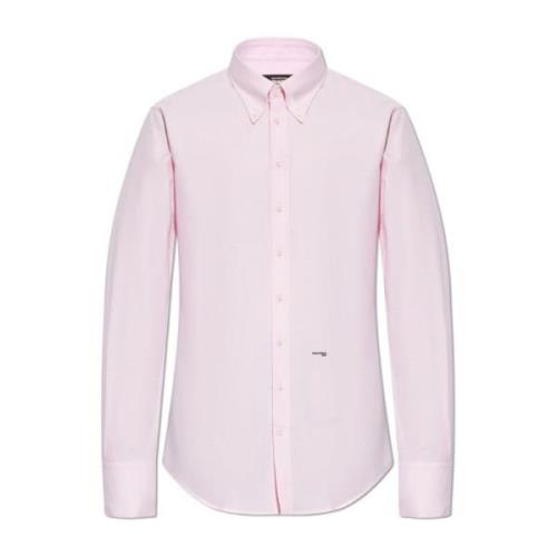 Dsquared2 Bomullsskjorta Pink, Herr