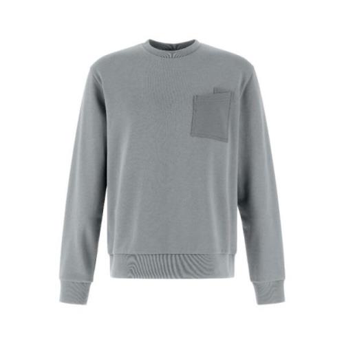 Herno Ljusgrå Tröja Crew Neck Gray, Herr