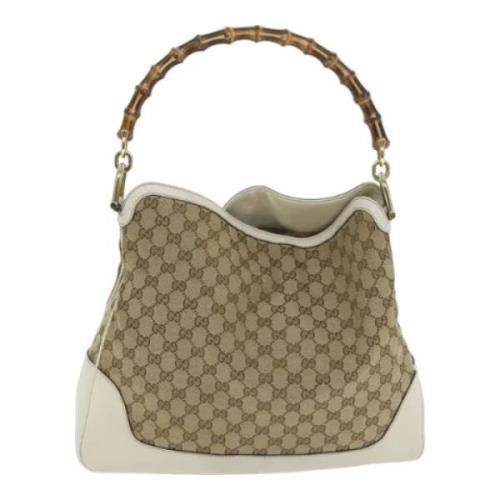 Gucci Vintage Pre-owned Canvas gucci-vskor Beige, Dam