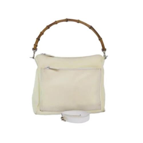 Gucci Vintage Pre-owned Nylon handvskor White, Dam