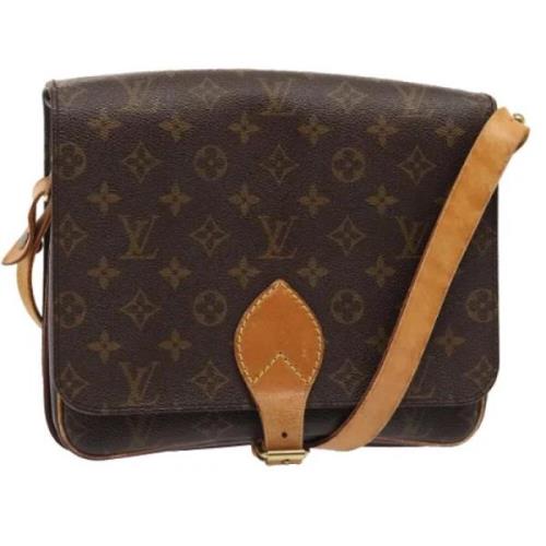 Louis Vuitton Vintage Pre-owned Canvas axelremsvskor Brown, Dam