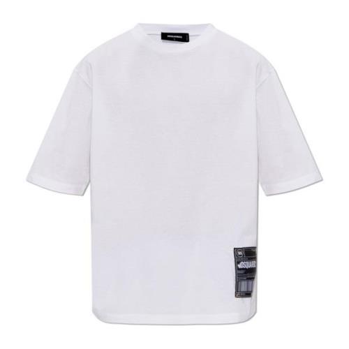 Dsquared2 T-shirt med logopatch White, Herr