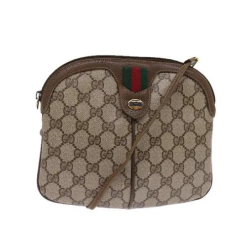 Gucci Vintage Pre-owned Canvas gucci-vskor Beige, Dam