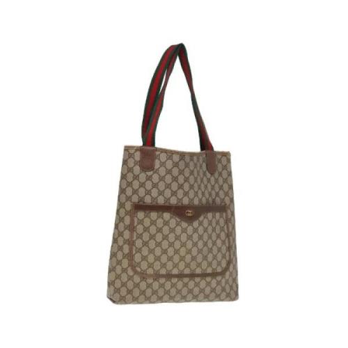 Gucci Vintage Pre-owned Canvas totevskor Beige, Dam