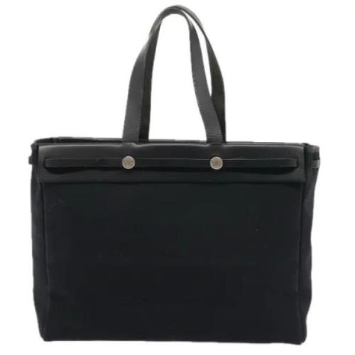 Hermès Vintage Pre-owned Canvas totevskor Black, Dam