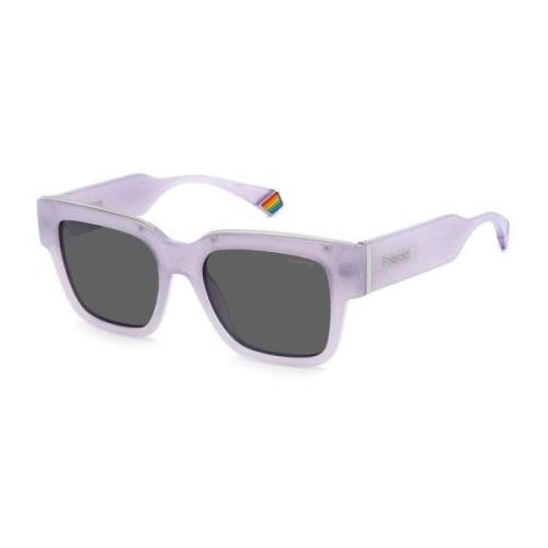 Polaroid Lila Resin Solglasögon med UV-skydd Purple, Unisex