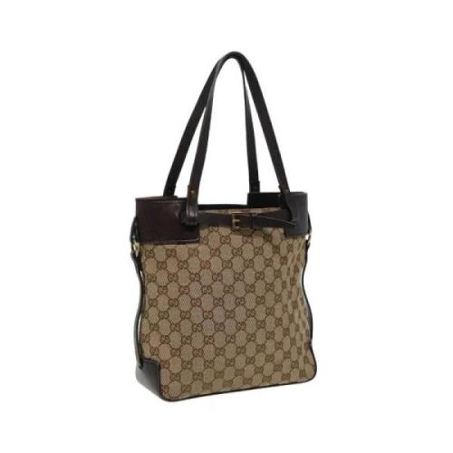 Gucci Vintage Pre-owned Canvas totevskor Beige, Dam