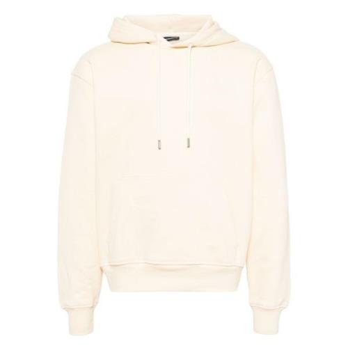 Jacquemus Broderad Logosweatshirt i Ljusgul Beige, Herr