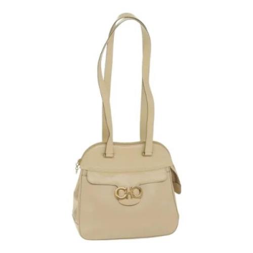 Salvatore Ferragamo Pre-owned Pre-owned Laeder axelremsvskor Beige, Da...