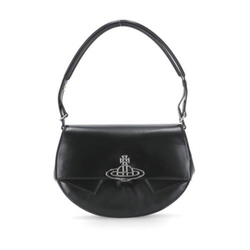 Vivienne Westwood Svart Läder Axelväska Black, Dam