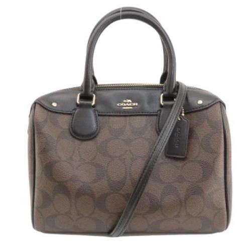 Coach Pre-owned Pre-owned Canvas handvskor Brown, Dam