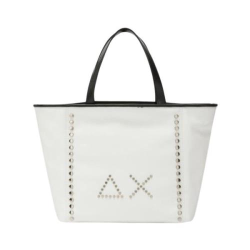 Sun68 Studded Shopping Bag White, Dam