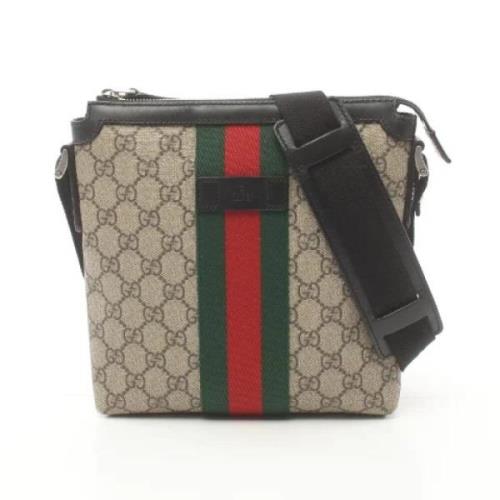 Gucci Vintage Pre-owned Canvas crossbodyvskor Beige, Dam