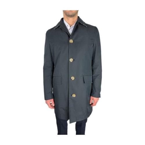 Aquascutum Klassisk Navy Blue Trench Coat Blue, Herr