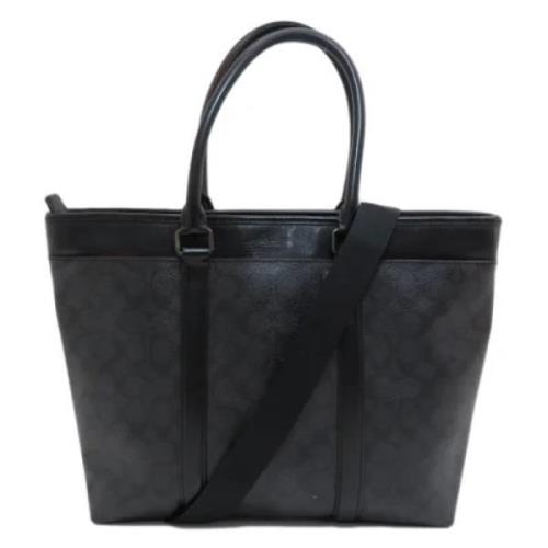 Coach Pre-owned Pre-owned Canvas axelremsvskor Black, Dam