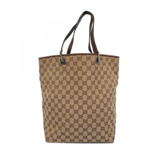 Gucci Vintage Pre-owned Canvas axelremsvskor Brown, Dam