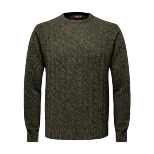 MCS Cable Crewneck Stickad Tröja Green, Herr