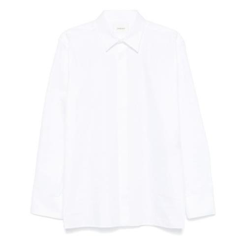 Saint Laurent Vit Skjorta med Spetskrage White, Herr