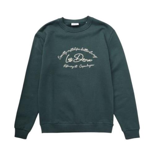 Les Deux Grön Camden Crewneck Sweatshirt Green, Herr