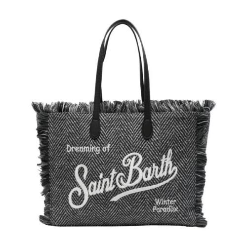 Saint Barth Herringbon Vanity Väska Black, Dam