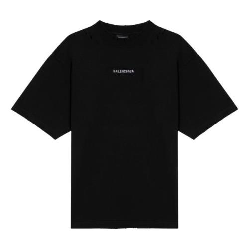 Balenciaga Kortärmad rund hals T-shirt Black, Dam