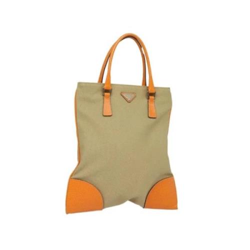 Prada Vintage Pre-owned Canvas prada-vskor Orange, Dam