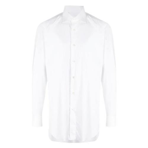 Brioni Bomullsskjorta, Regular Fit, Tillverkad i Italien White, Herr