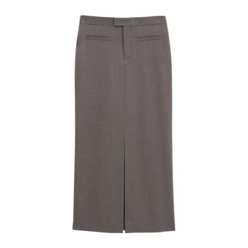 Filippa K Elegant Tailored Skirt Gray, Dam