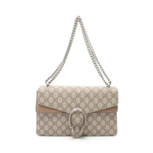 Gucci Vintage Pre-owned Canvas axelremsvskor Beige, Dam